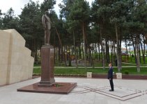 Президент Ильхам Алиев прибыл в Гядабейский район (ФОТО)