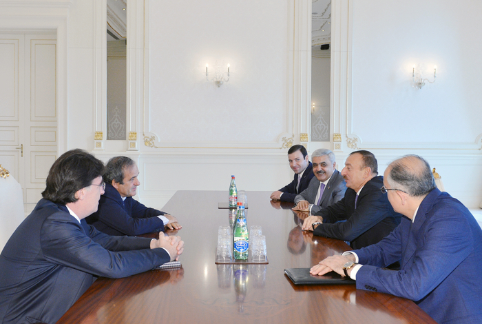 Президент Азербайджана принял Мишеля Платини
