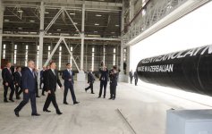 На территории Сумгайытского химического промышленного парка открыт завод по производству стальных труб ООО «Азертехнолайн»