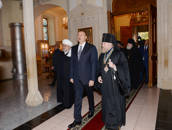 Azerbaijani President attends opening of Orthodox Religious and Cultural Center of Baku and Azerbaijan Eparchy (PHOTO)