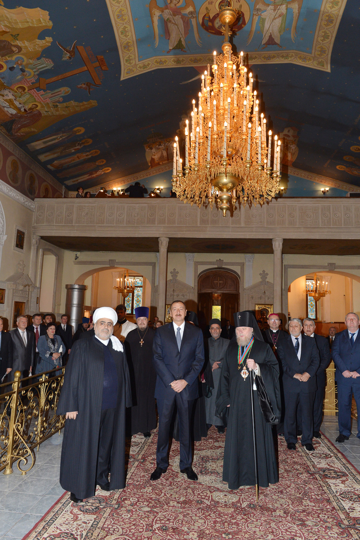 Azerbaijani President attends opening of Orthodox Religious and Cultural Center of Baku and Azerbaijan Eparchy (PHOTO)