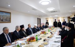 Azerbaijani President attends opening of Orthodox Religious and Cultural Center of Baku and Azerbaijan Eparchy (PHOTO)