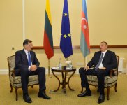 Президент Азербайджана встретился с премьером Литвы (ФОТО)