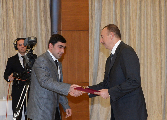 Azerbaijani President Ilham Aliyev opens “Shahdag”, “Pik Palas” hotels, and attends event dedicated to sports results of 2013 in Gusar District (PHOTO)