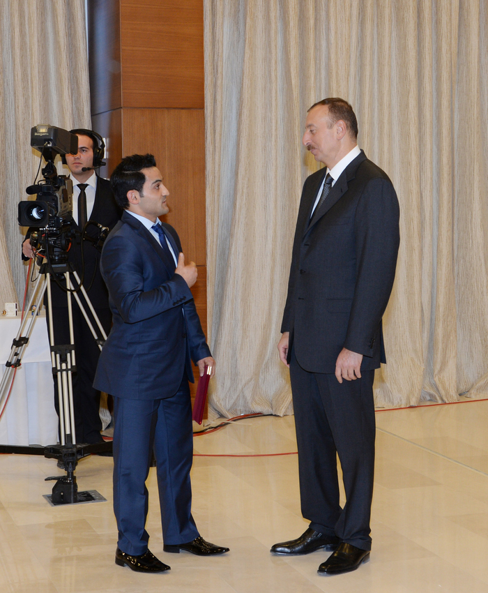 Azerbaijani President Ilham Aliyev opens “Shahdag”, “Pik Palas” hotels, and attends event dedicated to sports results of 2013 in Gusar District (PHOTO)