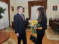Состоялась встреча вице-президента Фонда Гейдара Алиева Лейлы Алиевой с губернатором Астраханской области (ФОТО)