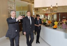 Azerbaijani President Ilham Aliyev opens “Shahdag”, “Pik Palas” hotels, and attends event dedicated to sports results of 2013 in Gusar District (PHOTO)