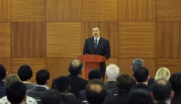 Azerbaijani President Ilham Aliyev opens “Shahdag”, “Pik Palas” hotels, and attends event dedicated to sports results of 2013 in Gusar District (PHOTO)