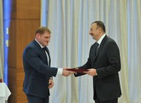 Azerbaijani President Ilham Aliyev opens “Shahdag”, “Pik Palas” hotels, and attends event dedicated to sports results of 2013 in Gusar District (PHOTO)