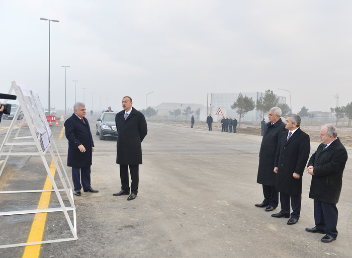 Президент Азербайджана принял участие в открытии автодороги Забрат-Кюрдаханы-Пиршаги после реконструкции (ФОТО)