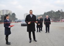 Президент Азербайджана принял участие в открытии автодороги Забрат-Кюрдаханы-Пиршаги после реконструкции (ФОТО)