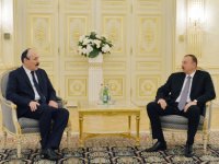 Ильхам Алиев принял делегацию во главе с президентом Дагестана