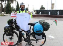 Рамиль Зиядов достиг Грузии - мировое велотурне "Во имя Азербайджана" (фото)