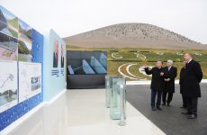 Президент Азербайджана Ильхам Алиев принял участие в церемонии подачи питьевой воды в Гейгель (ФОТО)