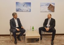 Ильхам Алиев встретился в Давосе с главой компании «Microsoft International»