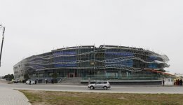 Президент Ильхам Алиев и его супруга ознакомились с ходом строительных работ на Национальной гимнастической арене в Баку (ФОТО)