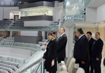 Президент Ильхам Алиев и его супруга ознакомились с ходом строительных работ на Национальной гимнастической арене в Баку (ФОТО)