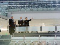 Президент Ильхам Алиев и его супруга ознакомились с ходом строительных работ на Национальной гимнастической арене в Баку (ФОТО)