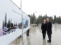 Ильхам Алиев ознакомился с ходом работ по благоустройству и реконструкции, проводимых в Сумгайытском городском парке культуры и отдыха имени Насими (ФОТО)