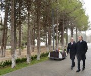 Ильхам Алиев ознакомился с ходом работ по благоустройству и реконструкции, проводимых в Сумгайытском городском парке культуры и отдыха имени Насими (ФОТО)