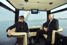 Президент Азербайджана и его супруга приняли участие в открытии в Баку современного аттракциона-панорамы (ФОТО)