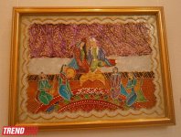 Герои произведений Низами Гянджеви в витражной росписи - выставка Магера Магеррамова(ФОТО)