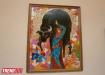 Герои произведений Низами Гянджеви в витражной росписи - выставка Магера Магеррамова(ФОТО)