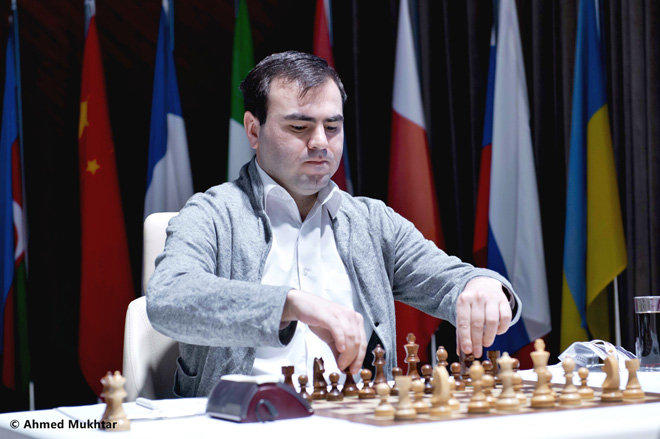 Фоторепортаж с третьего тура международного шахматного турнира "Shamkir Chess 2014"