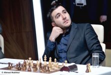 Фоторепортаж с третьего тура международного шахматного турнира "Shamkir Chess 2014"