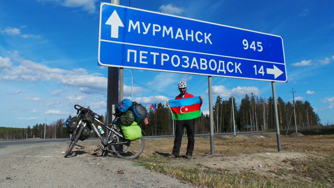 Рамиль Зиядов посвятил покорение Полярного круга Национальному герою Азербайджана Альберту Агарунову (ФОТО)