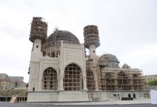 Президент Азербайджана ознакомился с ходом строительных работ в новом комплексе мечети в Баку (ФОТО)