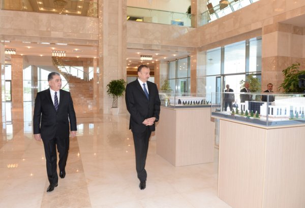 Azerbaijani president attends opening of Heydar Aliyev Center in Agdash (PHOTO)