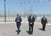 Президент Ильхам Алиев принял участие в открытии электроподстанции "Агдаш" (ФОТО)