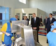 Президент Ильхам Алиев принял участие в открытии Агдашского завода по
переработке фруктов (ФОТО)