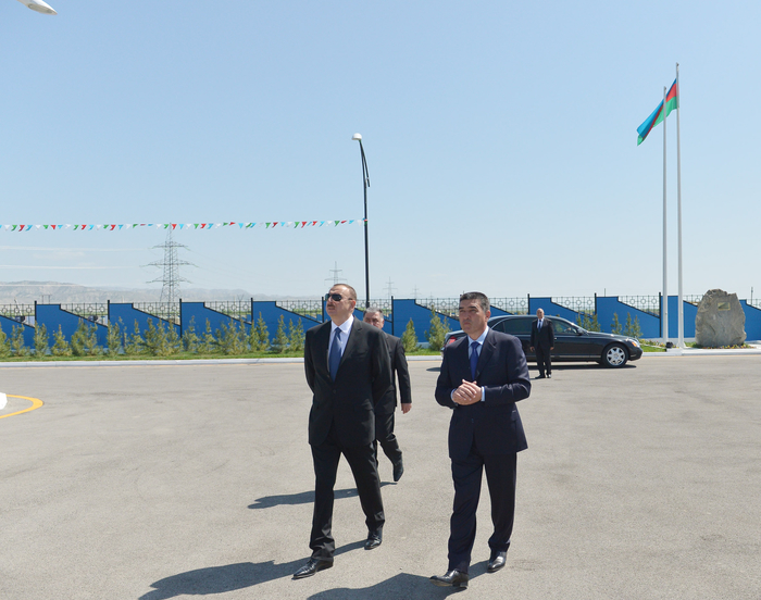Президент Ильхам Алиев принял участие в открытии электроподстанции "Агдаш" (ФОТО)