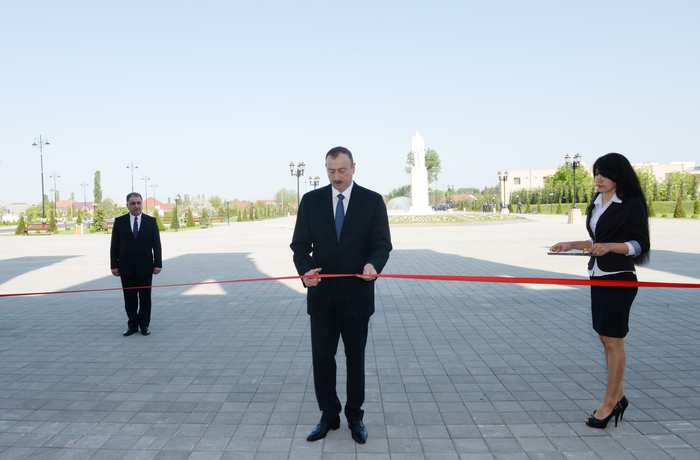 Президент Азербайджана принял участие в открытии Центра Гейдара Алиева в Агдаше (ФОТО)