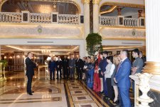 Ильхам Алиев принял участие в открытии пятизвездочного отеля в Шамахы (ФОТО)