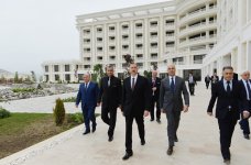 Ильхам Алиев принял участие в открытии пятизвездочного отеля в Шамахы (ФОТО)