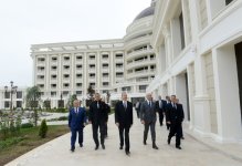 Ильхам Алиев принял участие в открытии пятизвездочного отеля в Шамахы (ФОТО)