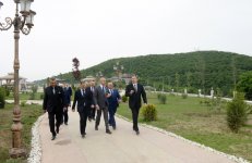 Ильхам Алиев принял участие в открытии пятизвездочного отеля в Шамахы (ФОТО)