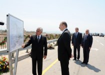 В эксплуатацию сдана реконструированная автомобильная дорога Тагиев-Сахиль (ФОТО)