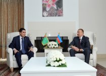 Президент Ильхам Алиев: Азербайджан и Туркменистан будут наращивать грузопоток через Каспий (ФОТО)