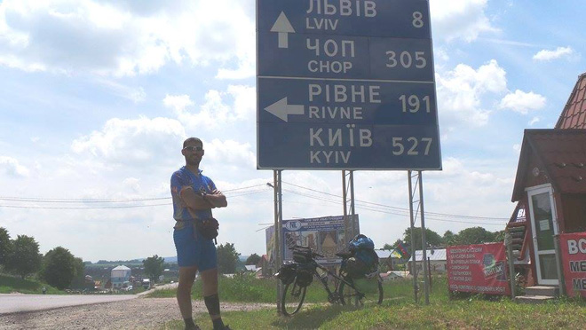 "Во имя Азербайджана" Рамиль Зиядов достиг Львова (ФОТО)