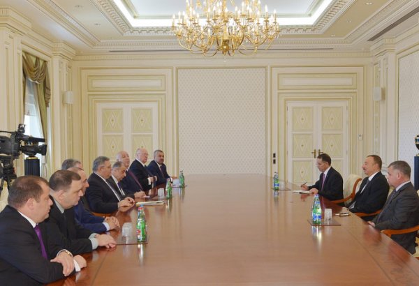 Президент Азербайджана принял делегацию во главе со спикером парламента Грузии