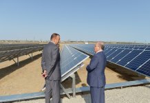 Президент Азербайджана принял участие в открытии Сураханской солнечной электростанции (ФОТО)