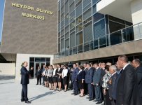 Президент Азербайджана принял участие в открытии Центра Гейдара Алиева в Хызы (ФОТО)