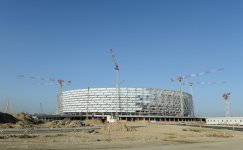 Ильхам Алиев ознакомился с ходом строительства Олимпийского стадиона в Баку  (ФОТО)