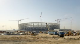 Ильхам Алиев ознакомился с ходом строительства Олимпийского стадиона в Баку  (ФОТО)