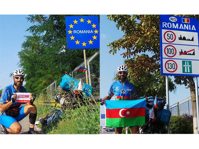 С флагом Азербайджана и вымпелом Trend - по дорогам Румынии (ФОТО)