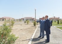 Azerbaijani president attends opening of new settlement for IDP families in Aghdam region